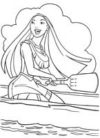 kolorowanki Pocahontas do wydruku Disney, malowanki dla dzieci numer 6